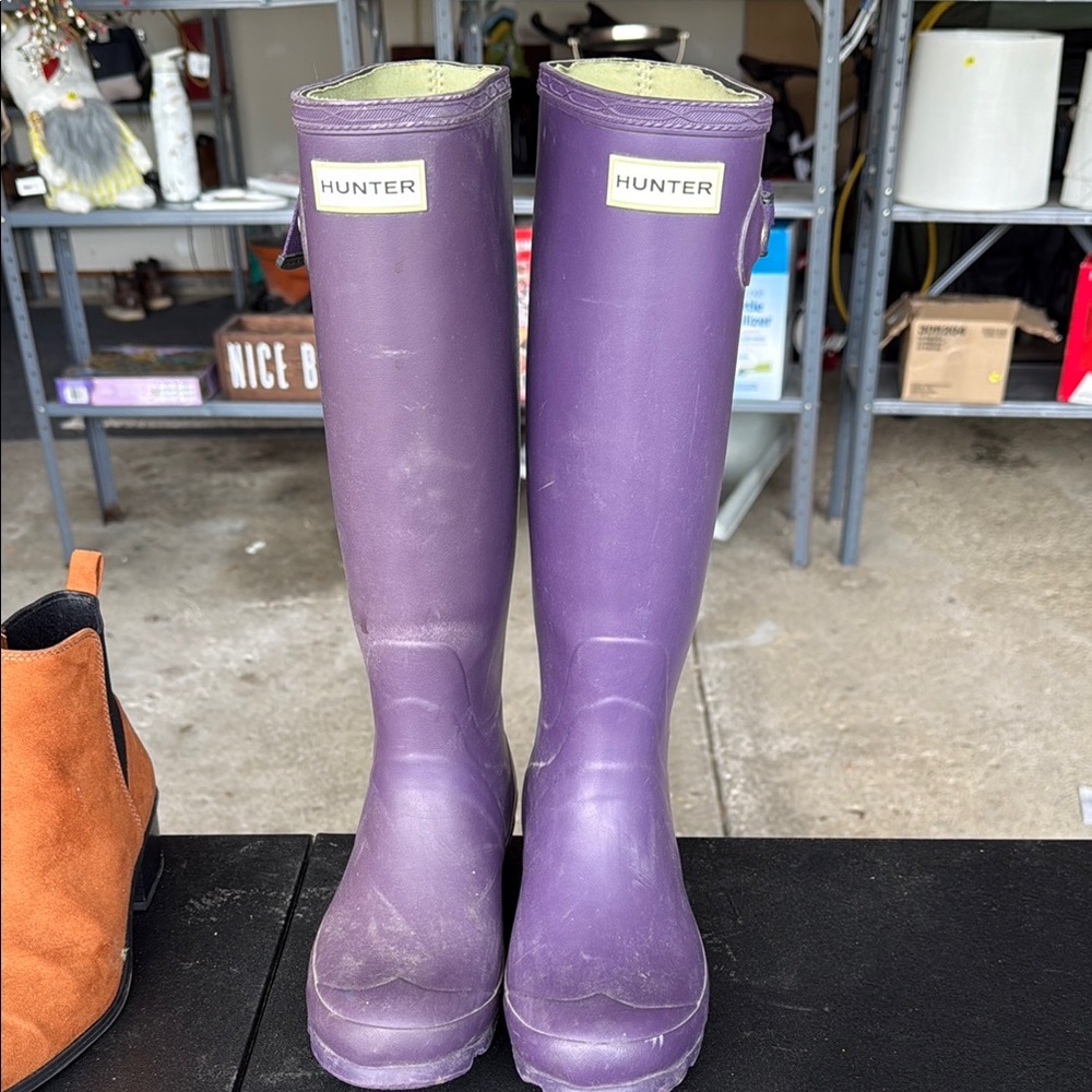 Hunter Purple Women's Rain Boots